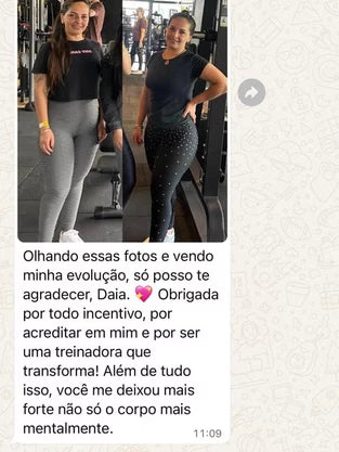 Mensagem recebida de aluna